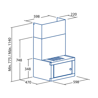 Campana Decorativa Cata CHORUS XBK /C 60 cm Inox (1)