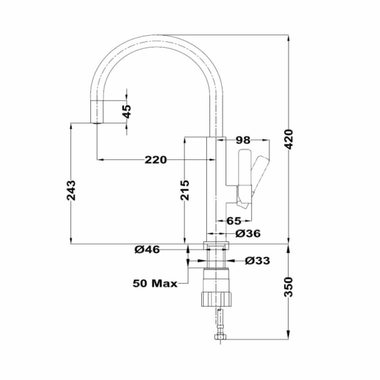 Grifo Teka TOP FOT995 Cromado (1)