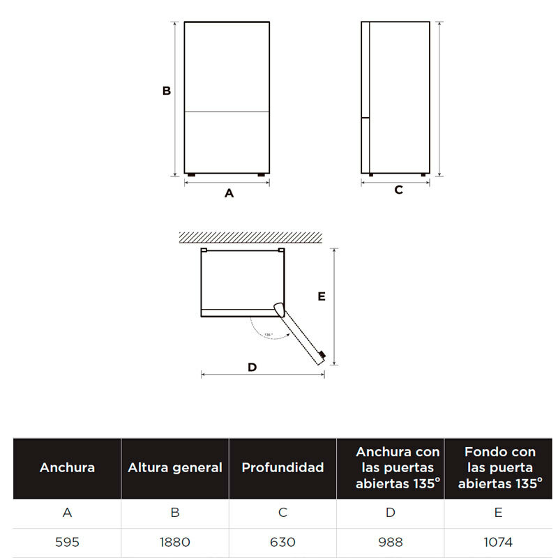 Frigorífico Combi Midea MDRB424FGE02OE Inox (1)