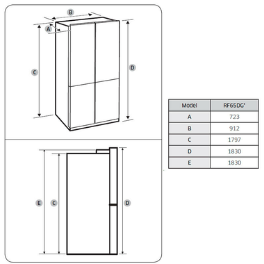 Frigorífico Americano Samsung RF65DG9H0ESREF Inox (1)