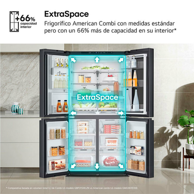 Frigorífico Americano LG GMG961EVKE Acero Negro (9)