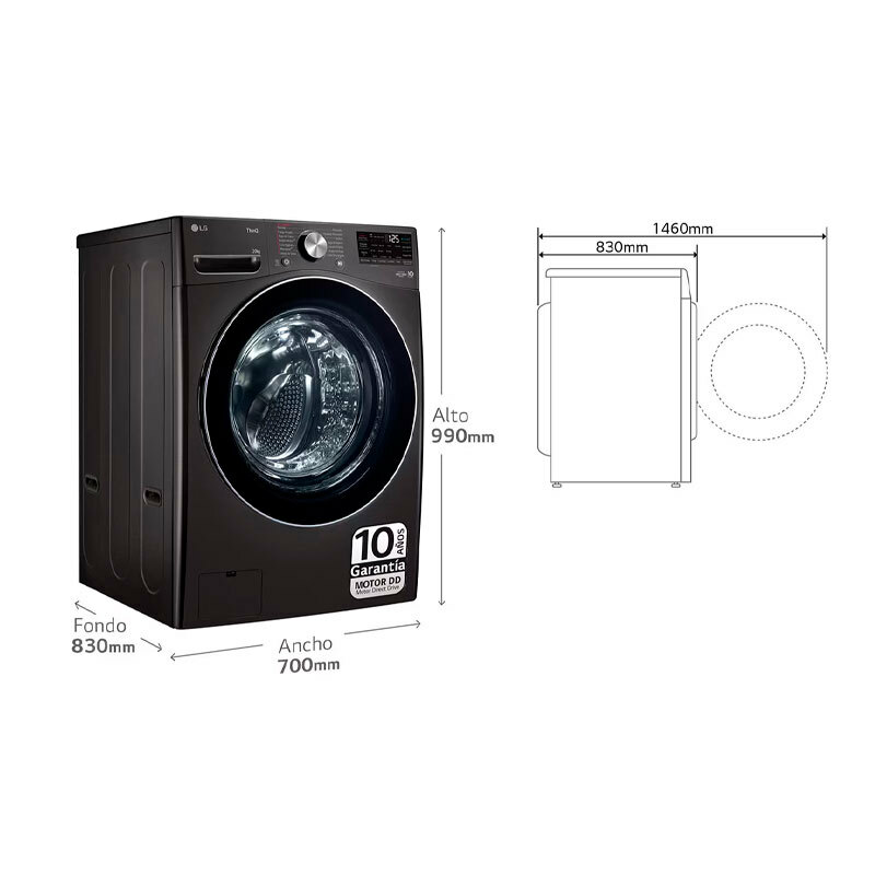Lavadora LG F0P3CYV2E 20Kg (1)