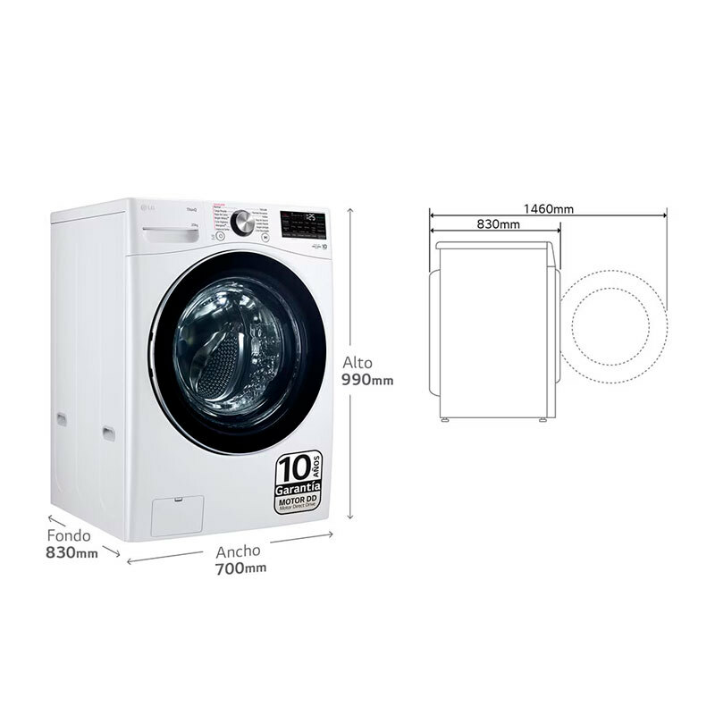 Lavadora LG F0P3CYV2W 20Kg (1)