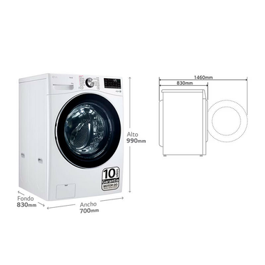 Lavadora LG F0P3CYV2W 20Kg (1)