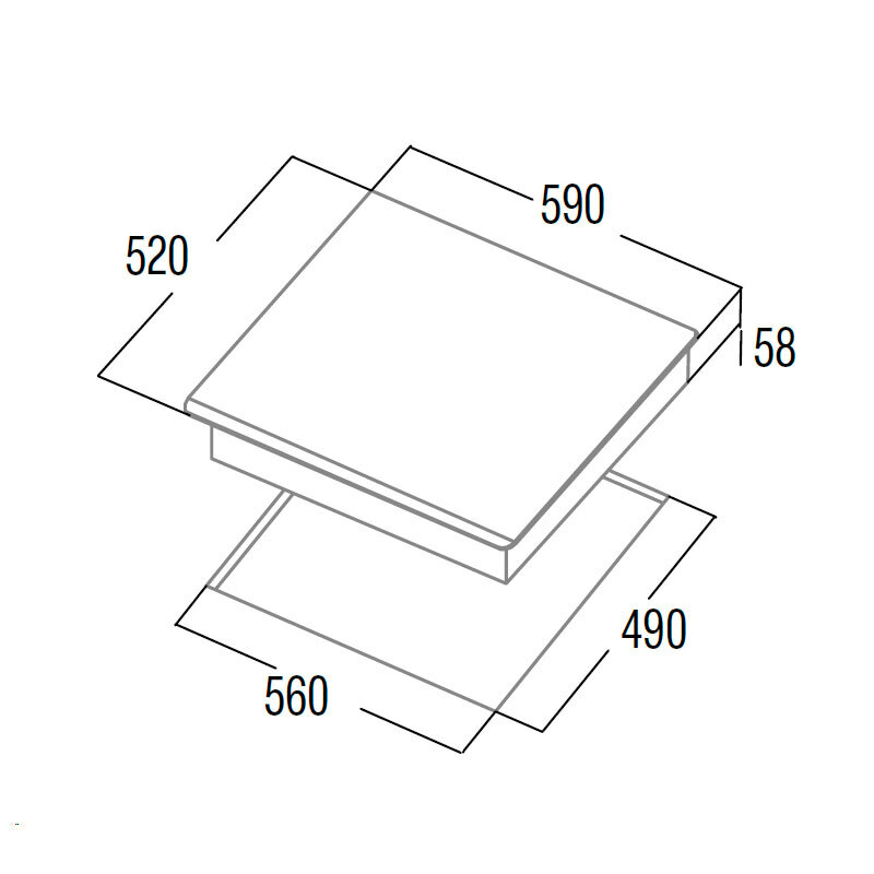Placa Inducción Cata INSB6003E2 59 cm (1)
