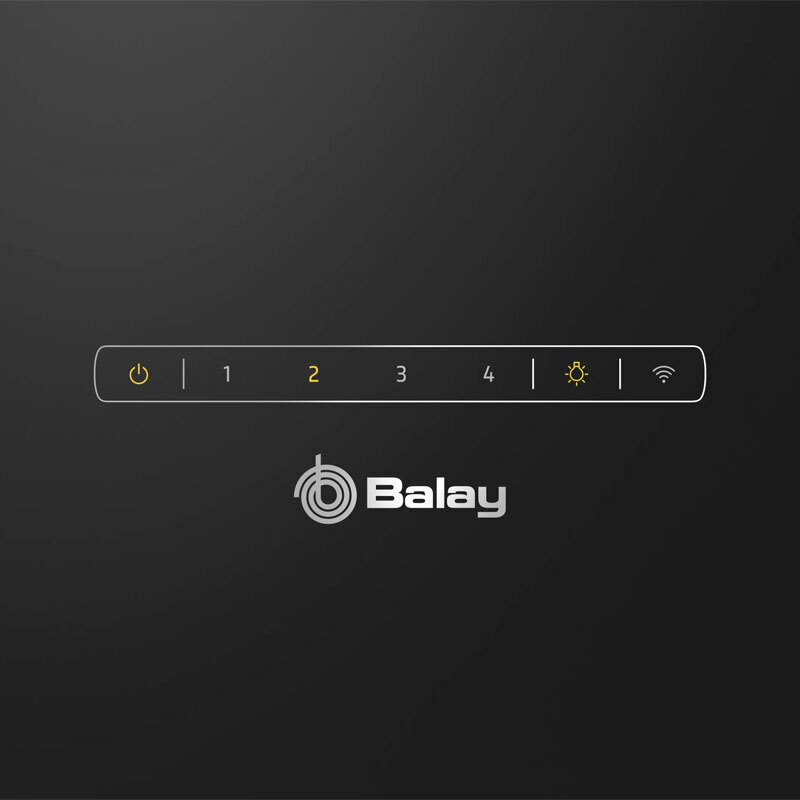 Campana de pared Balay 3BC587GNH Cristal Negro 80 cm (3)