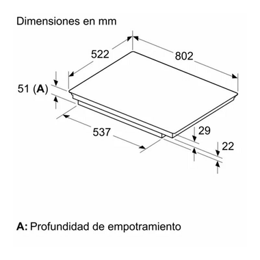 Placa inducción Balay 3EB985LH 80 cm (1)