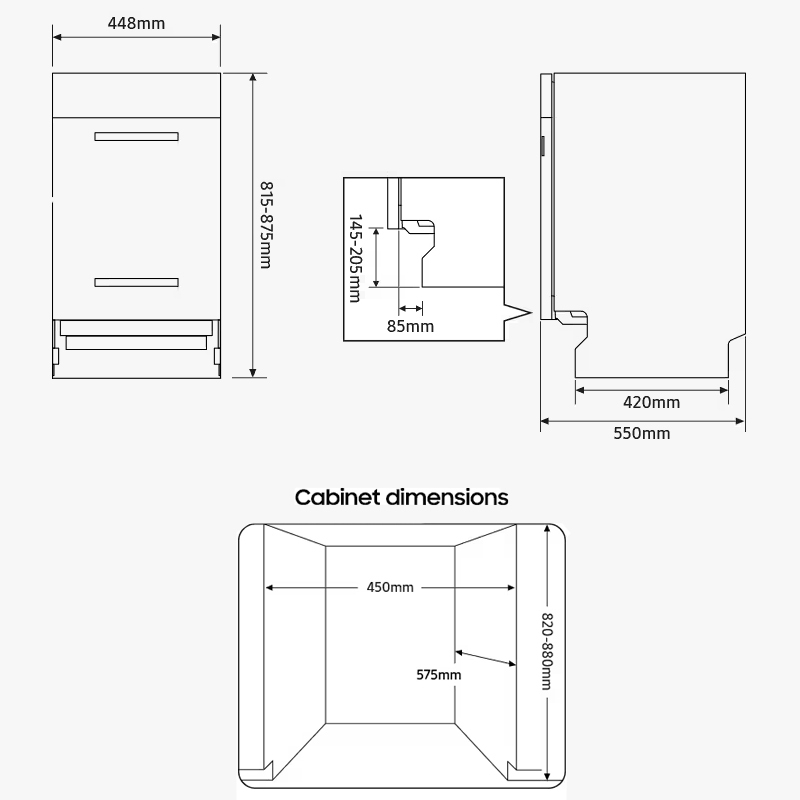 Lavavajillas Samsung DW50DG450B00ET 45 cm (1)