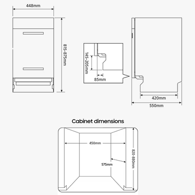 Lavavajillas Samsung DW50DG450B00ET 45 cm (1)
