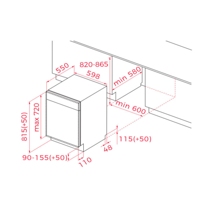 Lavavajillas integrable Teka DFI46740 60 cm (1)