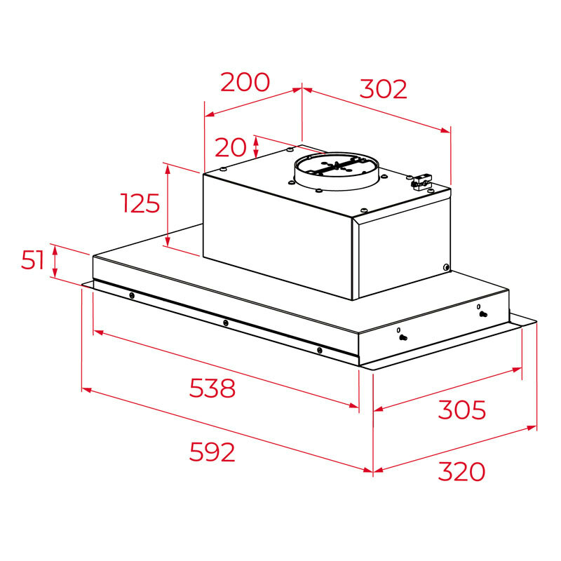 Campana integrable Teka GFI63030KOS Inox 60 cm (1)