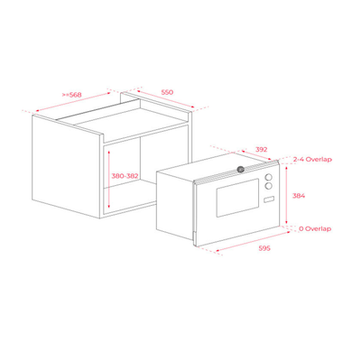 Microondas integrable Teka ML825 Cristal Negro (1)