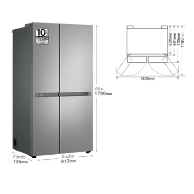 Frigorífico Americano LG GSBC40PYPE Inox (1)