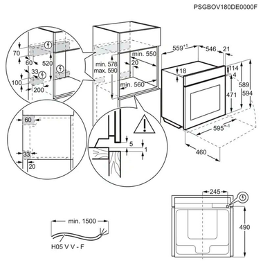 Horno Electrolux EOB8S39X Negro (1)