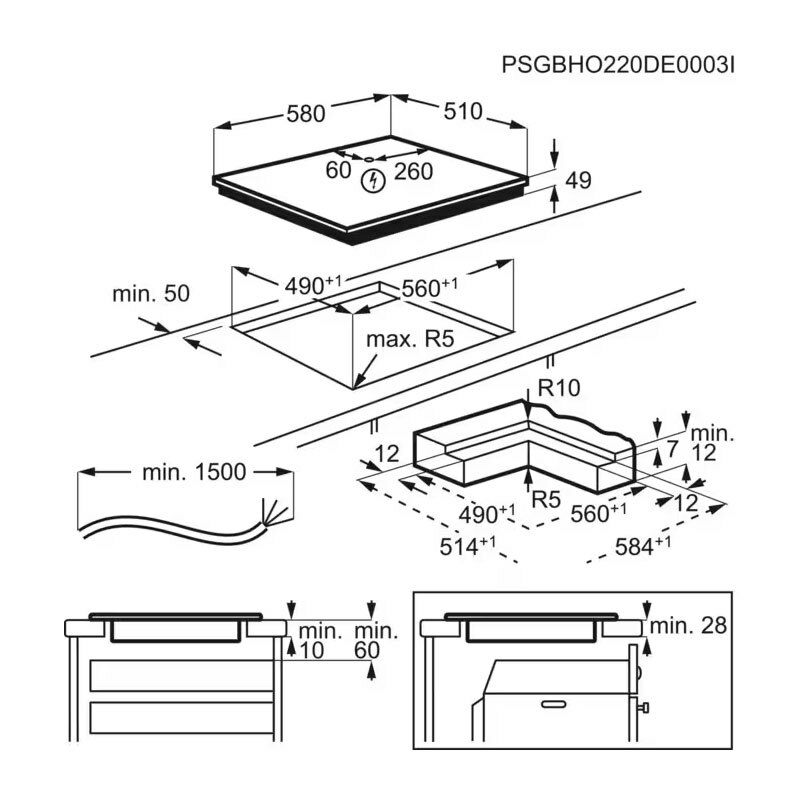 Placa Inducción AEG TI63IQ10IZ 60 cm (1)