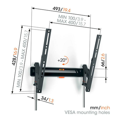 Soporte TV Vogels TVM 3413 32" a 65" (1)
