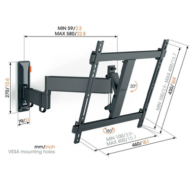 Soporte TV Vogels TVM 3443 32" a 65" (1)