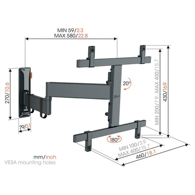 Soporte TV Vogels TVM 3463 32" a 65" (1)