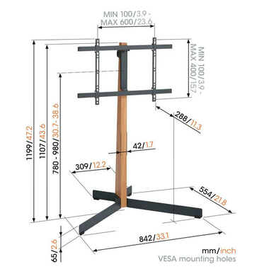 Soporte TV Vogels TVM 3695 40" a 77" (1)