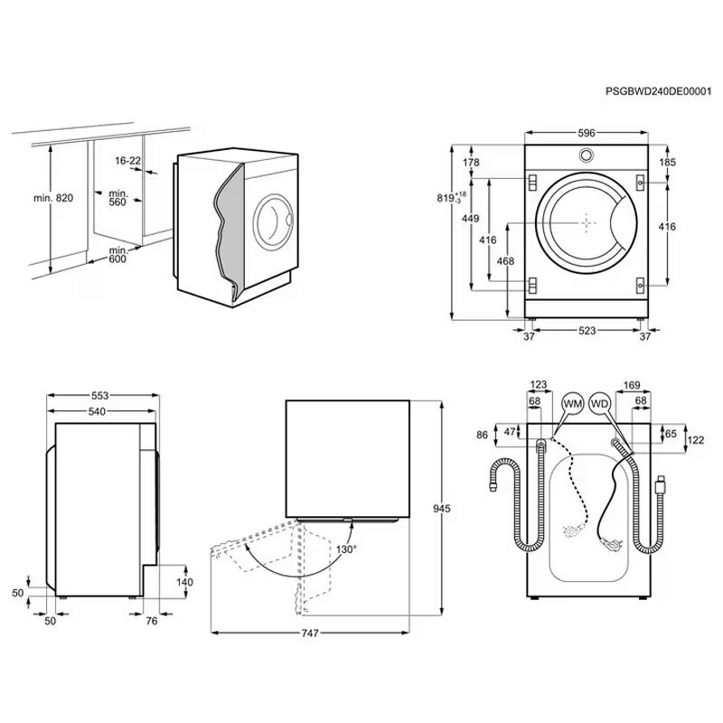 Lavadora 8Kg AEG LFN7E8436F (1)