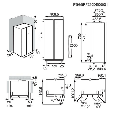 Frigorífico Americano AEG ORX9V351DU Inox (1)