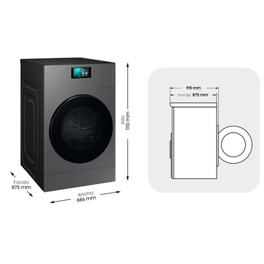 Lavasecadora Samsung WD18DB8995BZT2 18Kg (1)