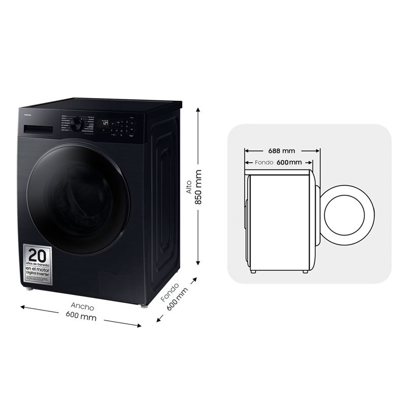 Lavasecadora Samsung WD11DG5B15BBEC 11Kg (1)