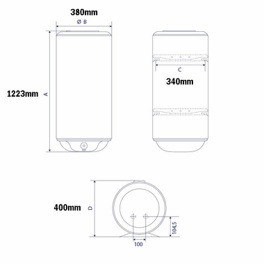 Termo eléctrico Edesa G. Atlantic TRE80SLIM80L (1)