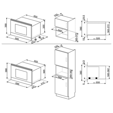 Microondas integrable Smeg MP722AO Gris Antracita (1)