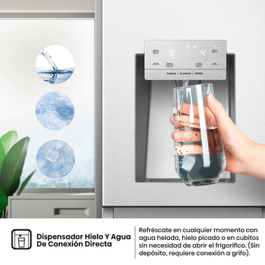 Frigorífico Americano Hisense RS818N4IIE1 Inox (6)