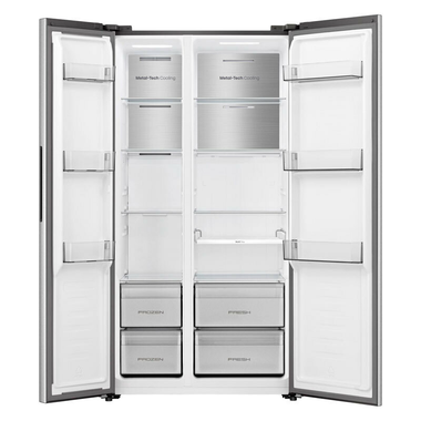 Frigorífico Americano Hisense RS3P538NAIE Inox (2)