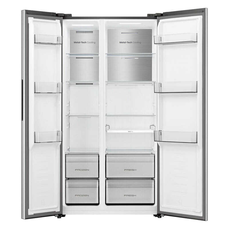 Frigorífico Americano Hisense RS3P538NAIE Inox (2)