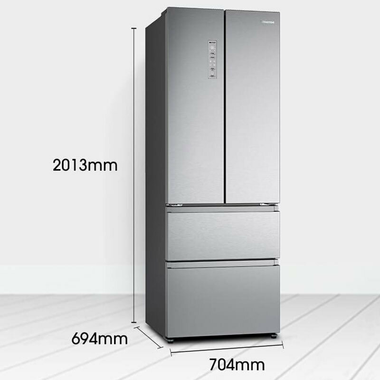 Frigorífico Combi Cajón Francés Hisense RF632N4AIC1 Inox (1)