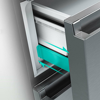 Frigorífico Combi Cajón Francés Hisense RF632N4AIC1 Inox (6)
