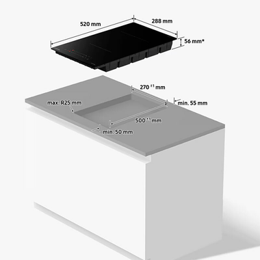 Placa Inducción Samsung NZ32BG2005FKU1 29 cm (1)