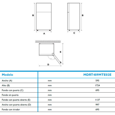 Frigorífico 2 Puertas Midea MDRT489MTE02E Inox (1)
