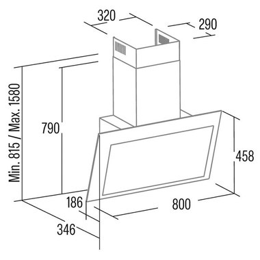 Campana decorativa Cata Thalassa Pro 800 GGR Cristal Gris 80 cm (1)