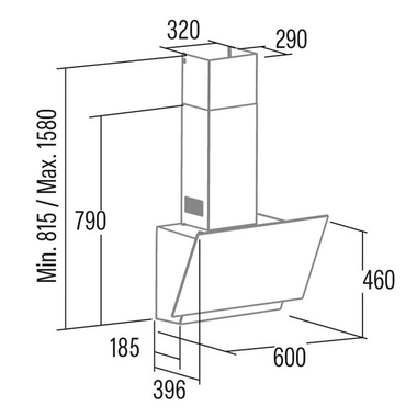 Campana decorativa Cata Thalassa 600 GWH/G Blanco 60 cm (1)