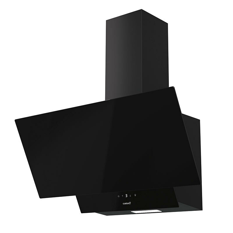 Campana decorativa Cata JUNO 7000 GBK Cristal Negro 70 cm