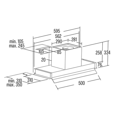 Campana integrable Cata Corona WH 60/B Blanco 60 cm (1)
