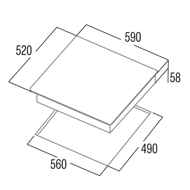 Placa Inducción Cata IB6324E2BK 59 cm (1)