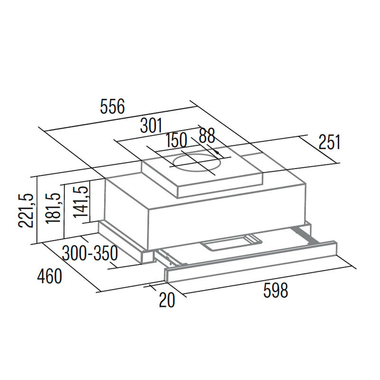Campana extraíble Cata TFH 6830 GBK Negro 60 cm (1)