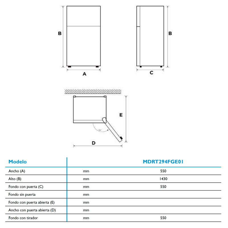 Frigorífico 2 Puertas Midea MDRT294FGE01 Blanco (1)
