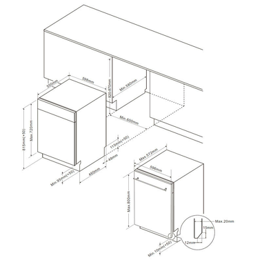 Lavavajillas integrable Midea MID60S200 2-ES 60 cm (1)