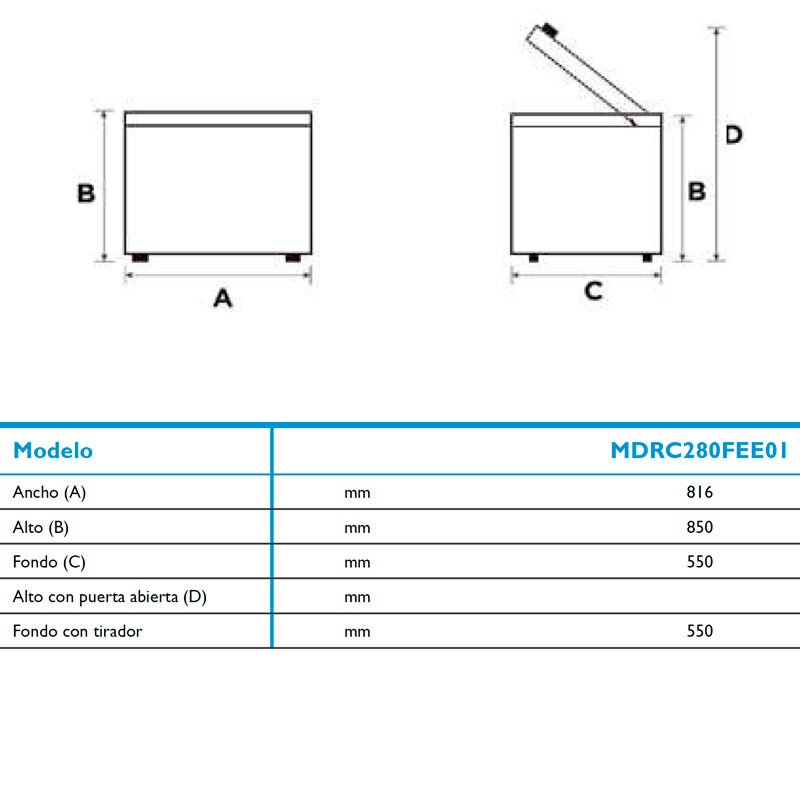 Arcón Midea MDRC280FEE01 Blanco (1)