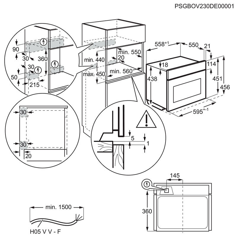 Microondas integrable AEG TM7NK721B 45 cm (1)