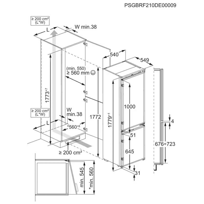 Frigorífico Combi integrable AEG TC6MS18FDS (1)