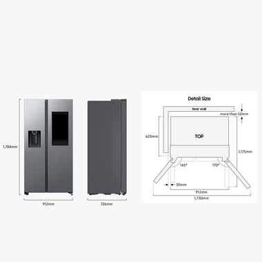 Frigorífico Americano Samsung RS90F66BETEF Inox (1)