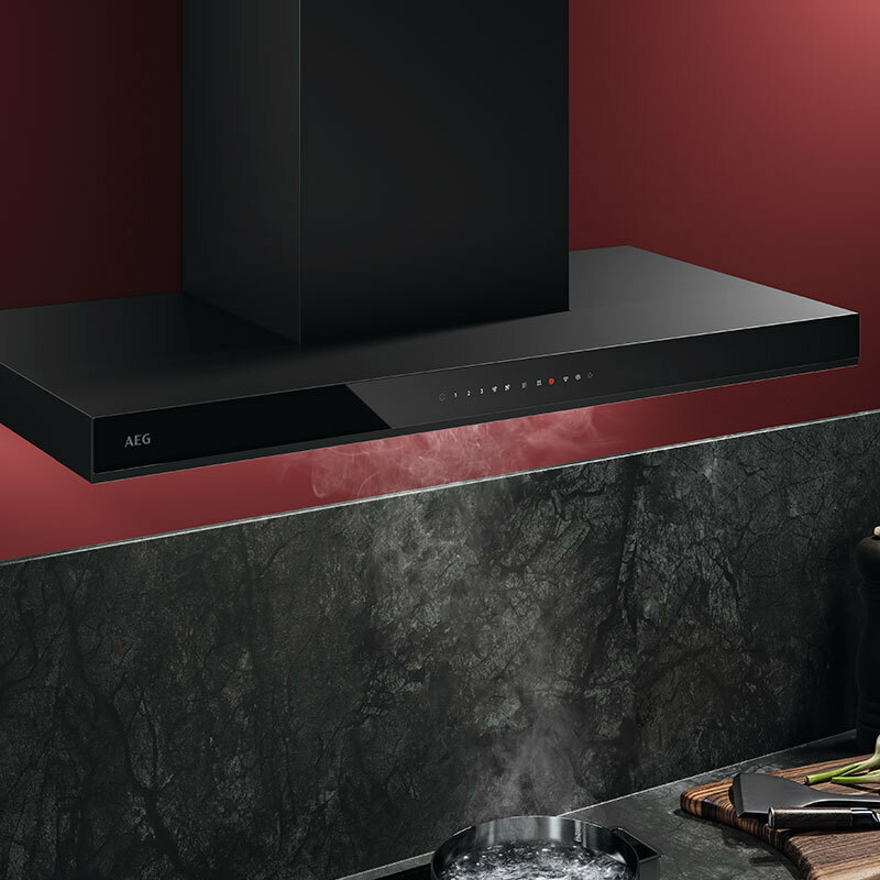 Campana decorativa AEG GB87D91CB Acero Negro 90 cm (3)