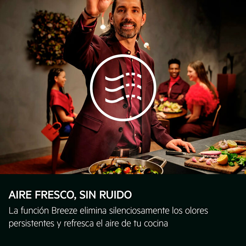 Campana decorativa AEG GB87D91CB Acero Negro 90 cm (9)